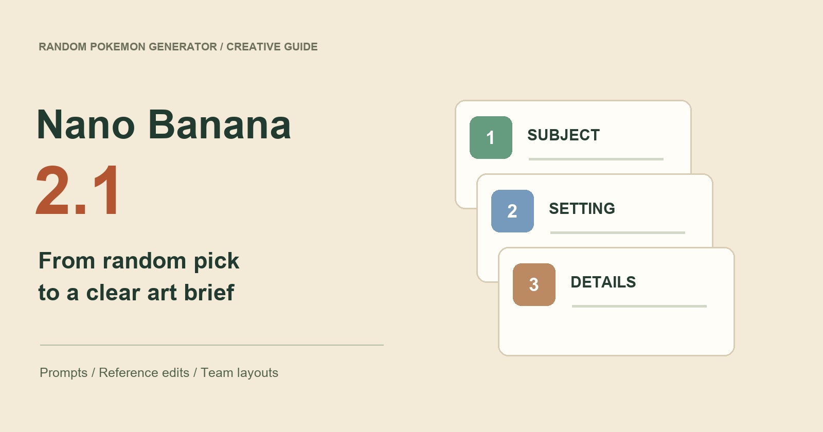 Nano Banana 2.1 guide to Pokémon art prompts and reference editing